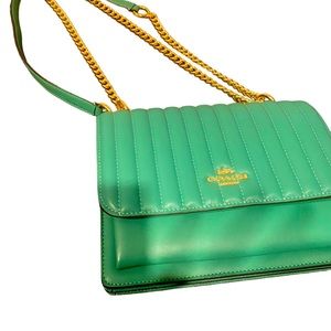 Coach Klare Crossbody w/ Linear Quilting, Kelly Green, NWOT